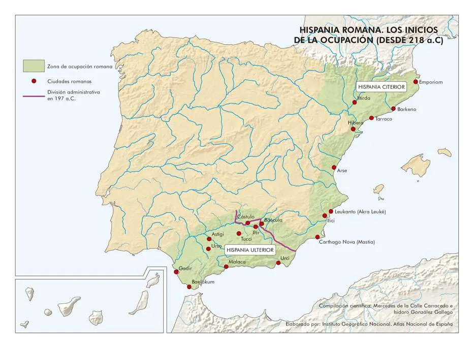 España. Hispania romana. Los inicios de la ocupación (desde 21