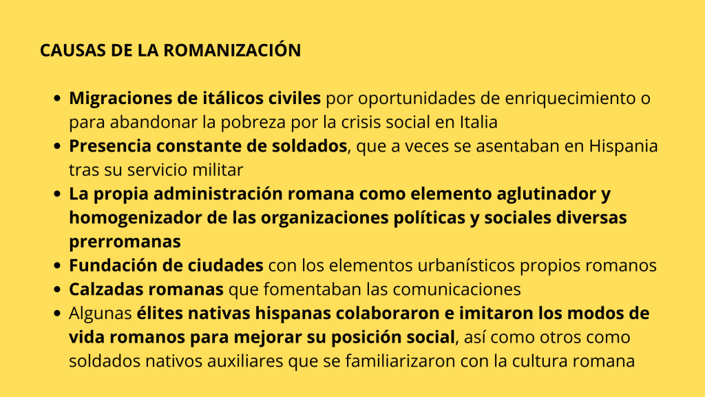 Causas de la romanización