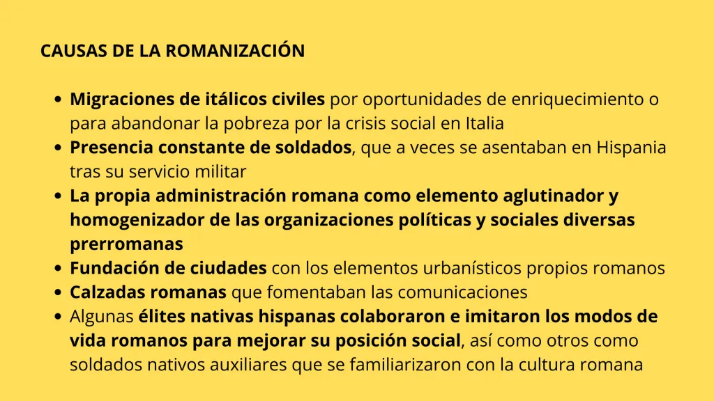 Causas de la romanización