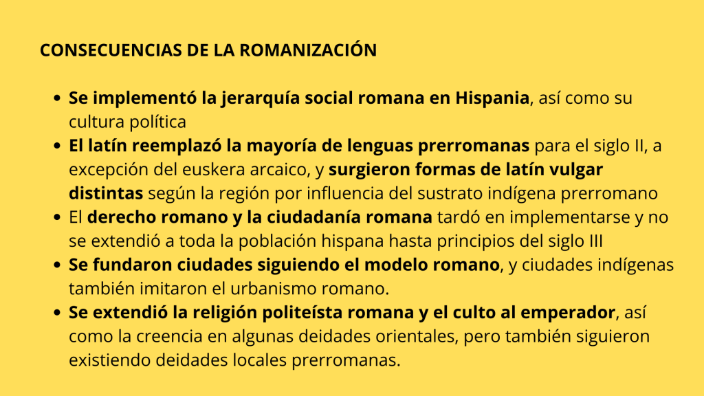 Consecuencias de la romanización