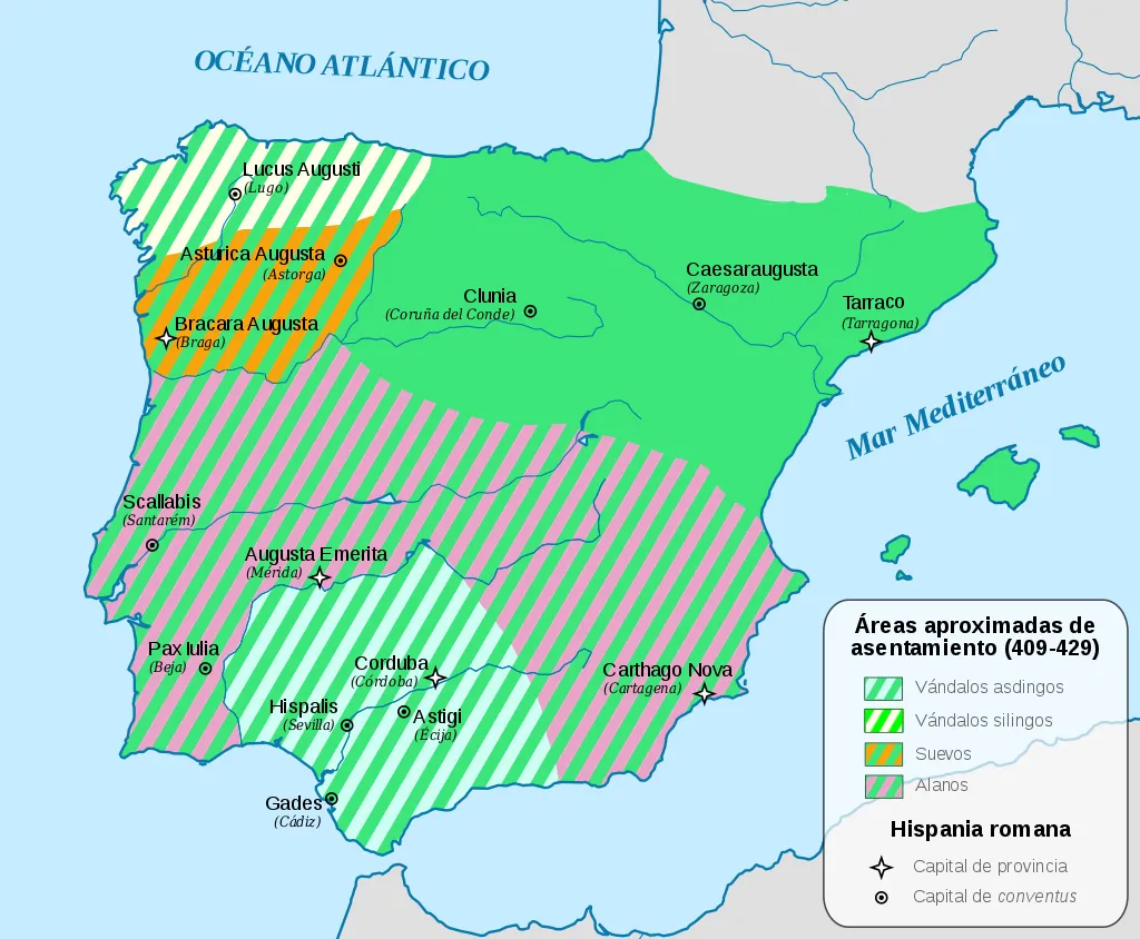 Mapa reparto de Hispania 411