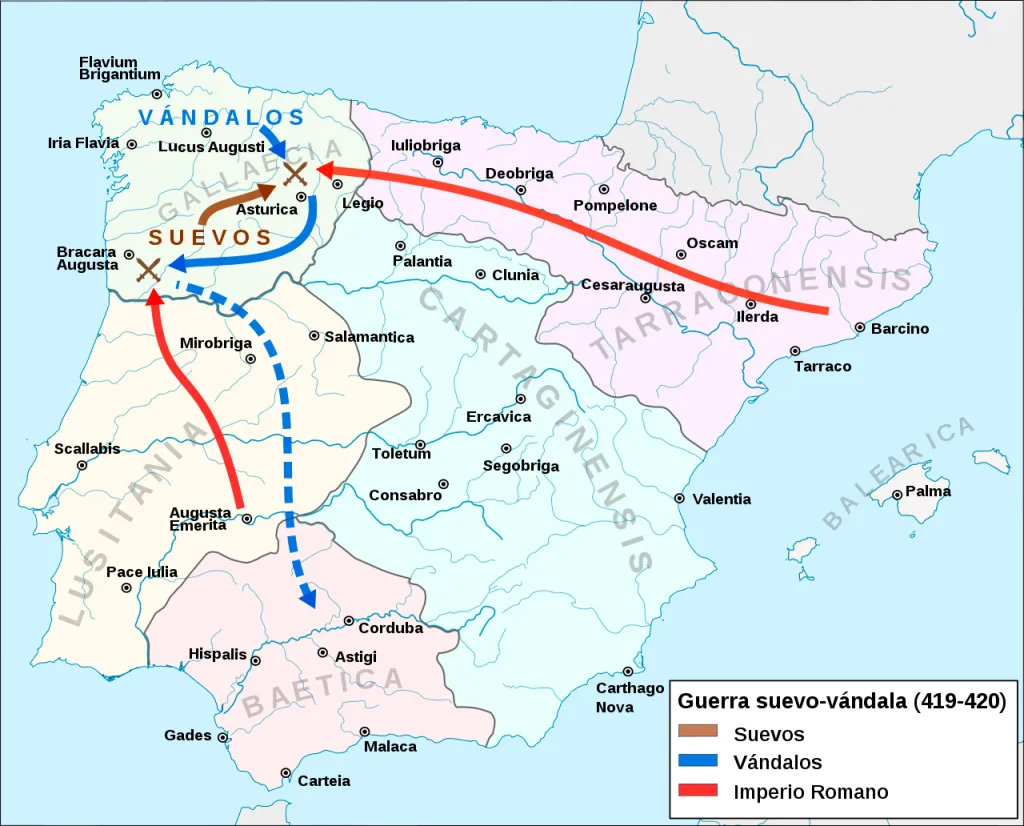 Guerra suevo-vándala y campaña de Asterio, años 419-421