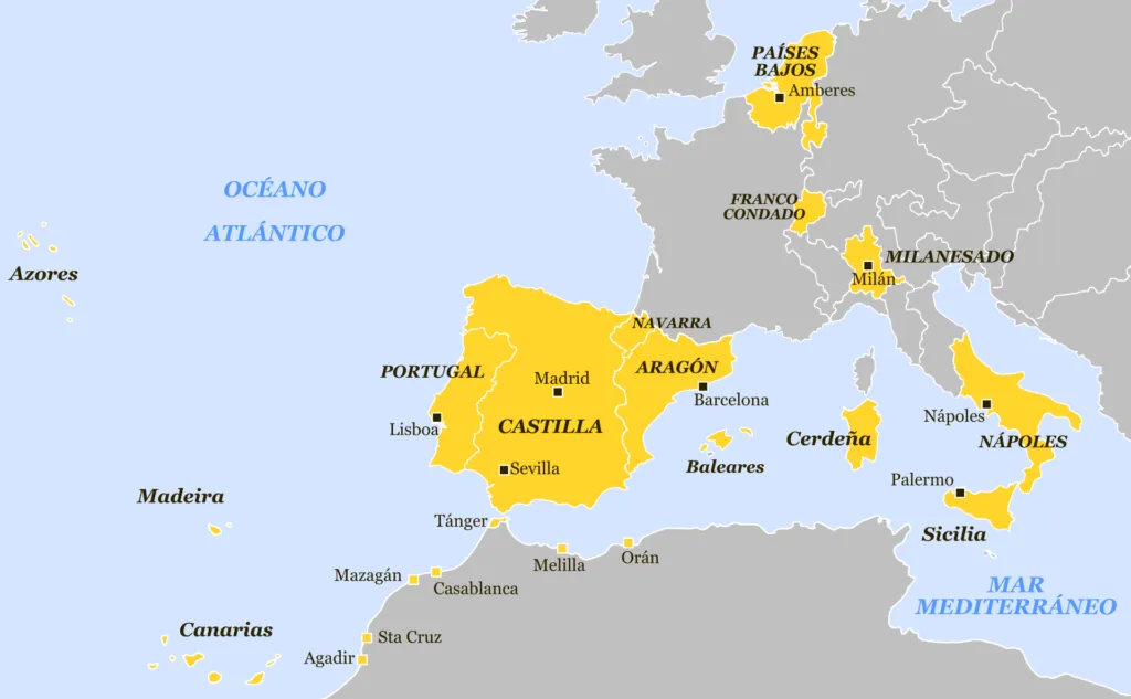 Posesiones europeas de los Habsburgo españoles, 1580