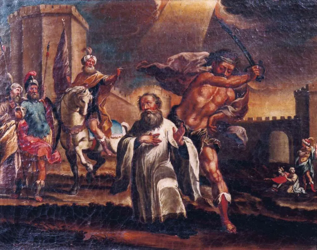 El martirio de san Eulogio de Córdoba, de un artista anónimo del siglo XVII
