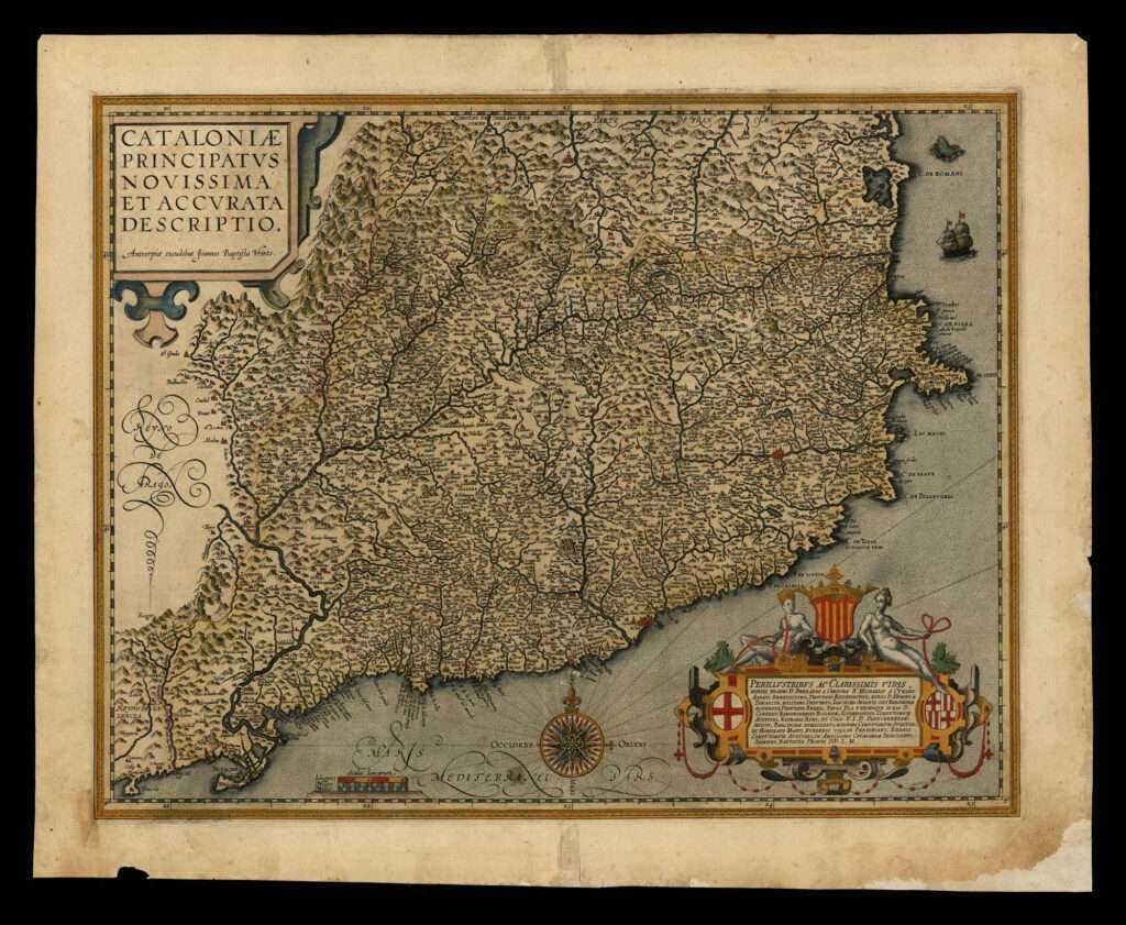 
Principado de Cataluña en 1608, por Abraham Ortelius