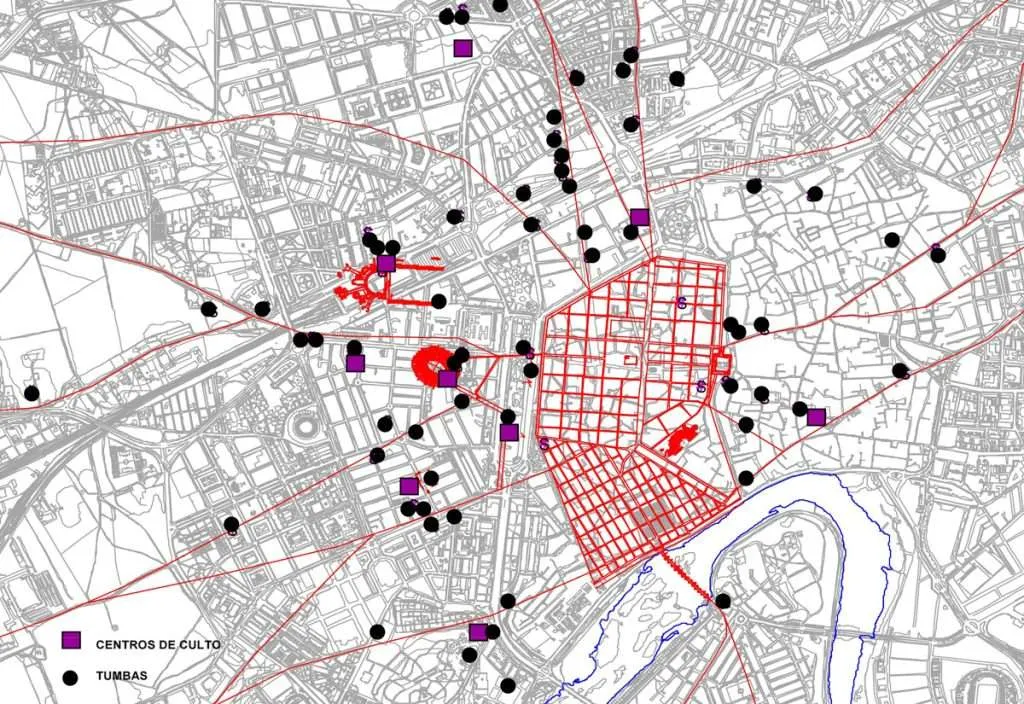 Los suburbia de Corduba durante la Antiguedad Tardía según J.F. Murillo et al.