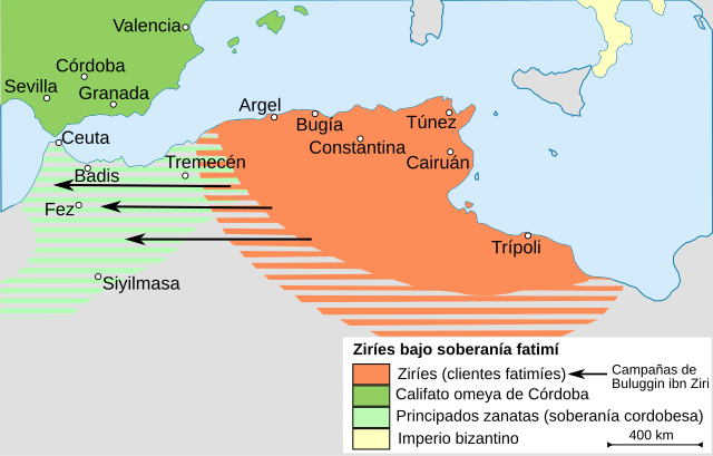 Ziríes contra los aliados omeyas en el Magreb