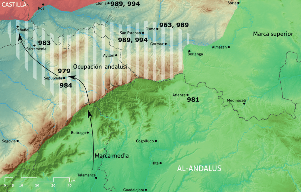 Conquistas de Almanzor en la frontera castellana, por Enrique Daza Prado