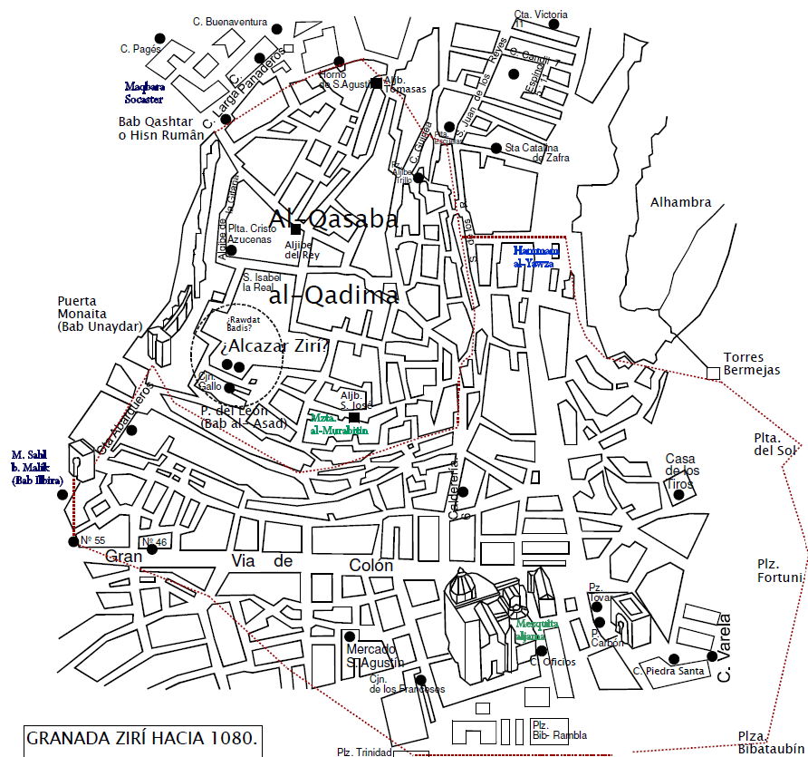 Ciudad de Granada bajo la taifa zirí en el 1080, por Bilal Sarr