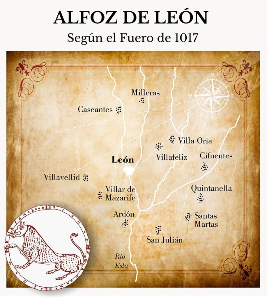 Alfoz de León, según el Fuero de León de 1017