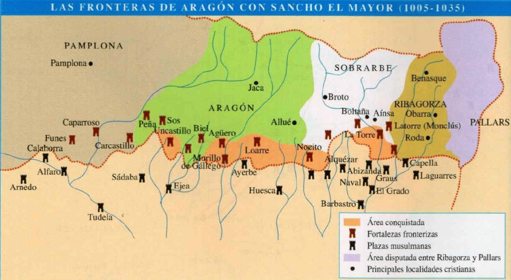 Fronteras de Aragón con Sancho el Mayor, 1005-1035, por José María Monsalvo Antón