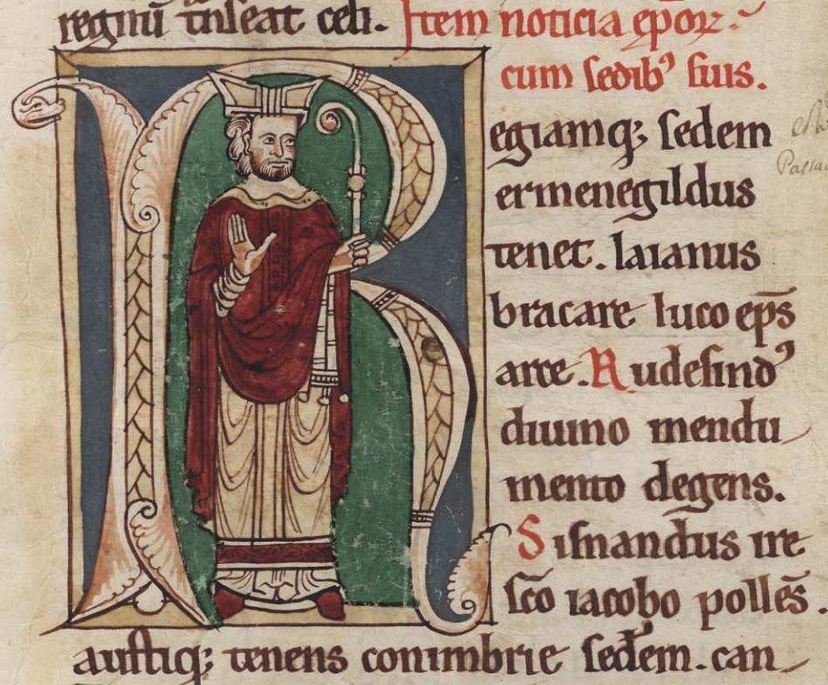 Corpus pelagianum del obispo Pelayo de Oviedo (c. 1120). Obispo