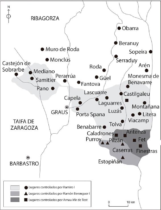 Castillos del valle de Ribagorza antes del asedio a Barbastro, por Philippe Sénac y Carlos Laliena