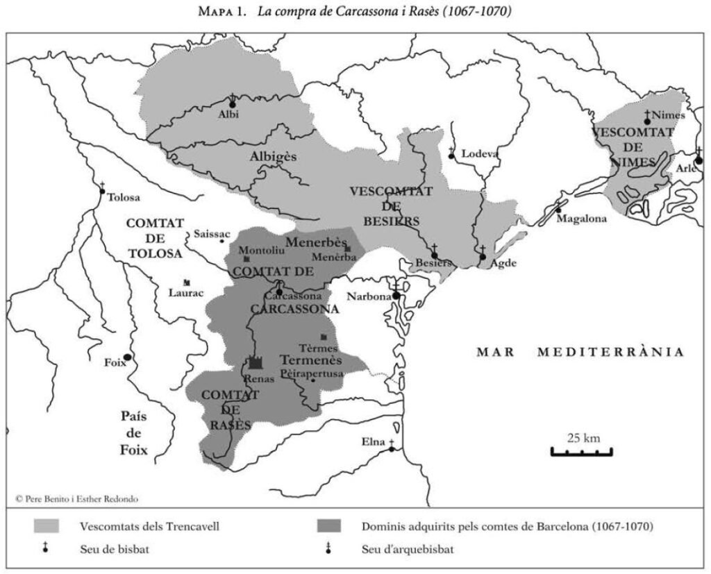 Compra de Carcasona y Rasés por el conde de Barcelona, 1067-1070, por Pere Benito y Monclús
