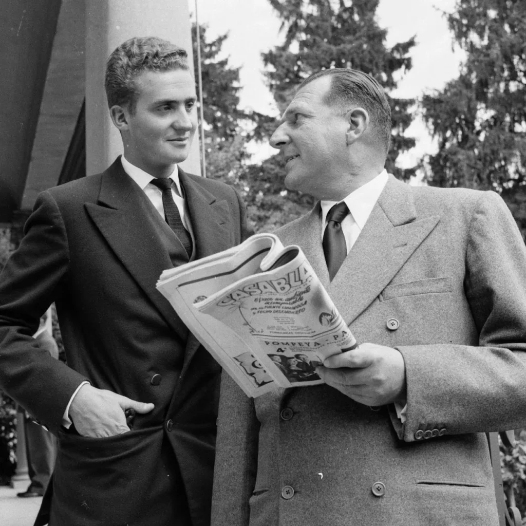 Juan de Borbón y su hijo Juan Carlos